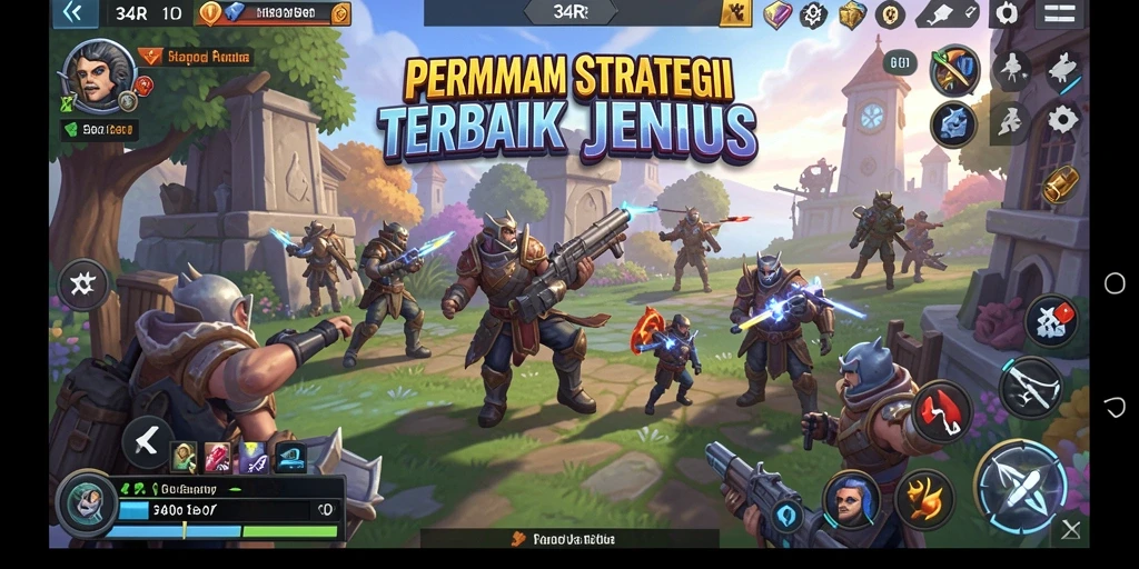 Tampilan gameplay 34R yang mendebarkan dan penuh strategi.