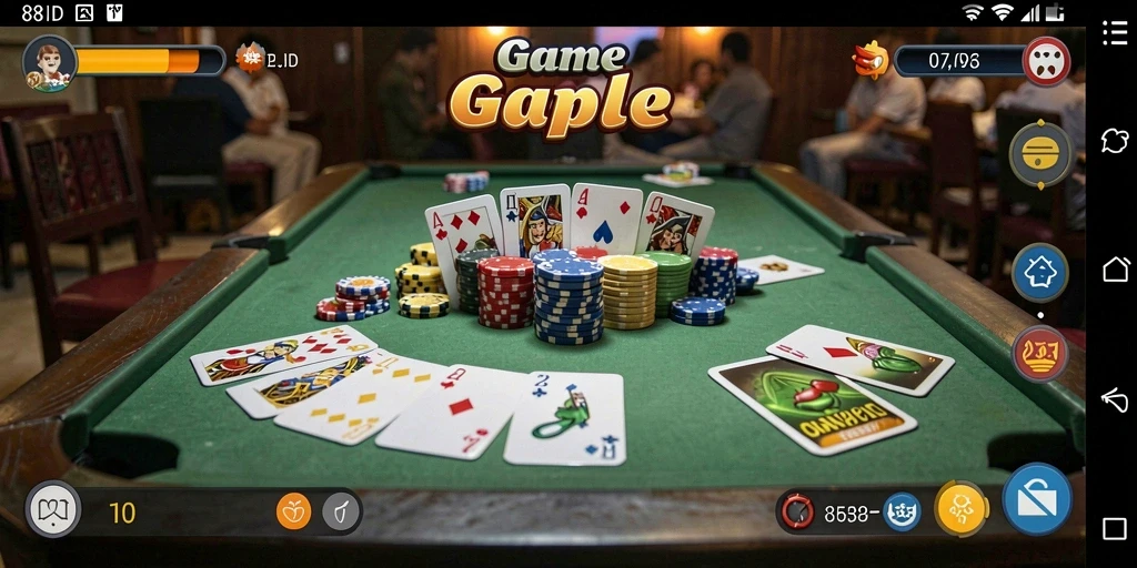 Screenshot gameplay Gaple yang seru dan menarik