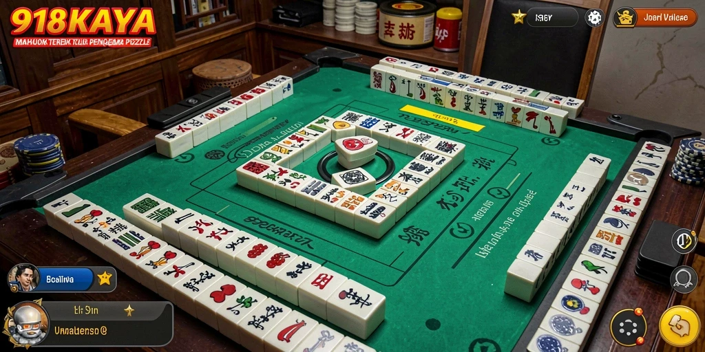 Screenshot gameplay 918KAYA yang menunjukkan serunya bermain Mahjong.