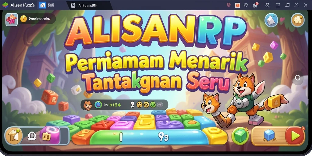 Tampilan gameplay <strong>ALISANRP</strong> yang penuh warna dan menantang.
