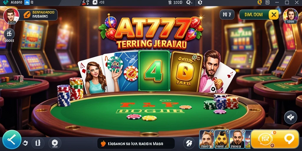 Tangkapan layar AT777 menampilkan gameplay seru di kasino.
