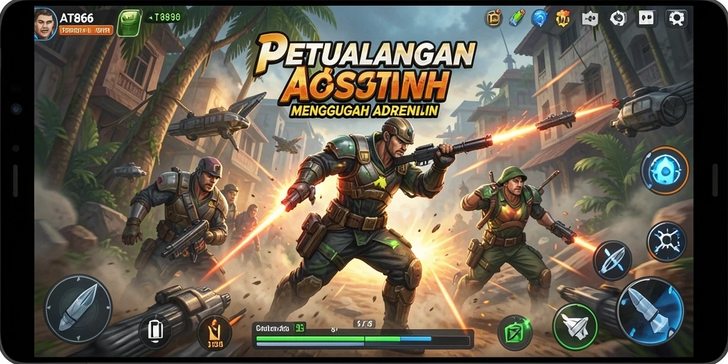 Tampilan dinamika seru dari gameplay Action AT866.