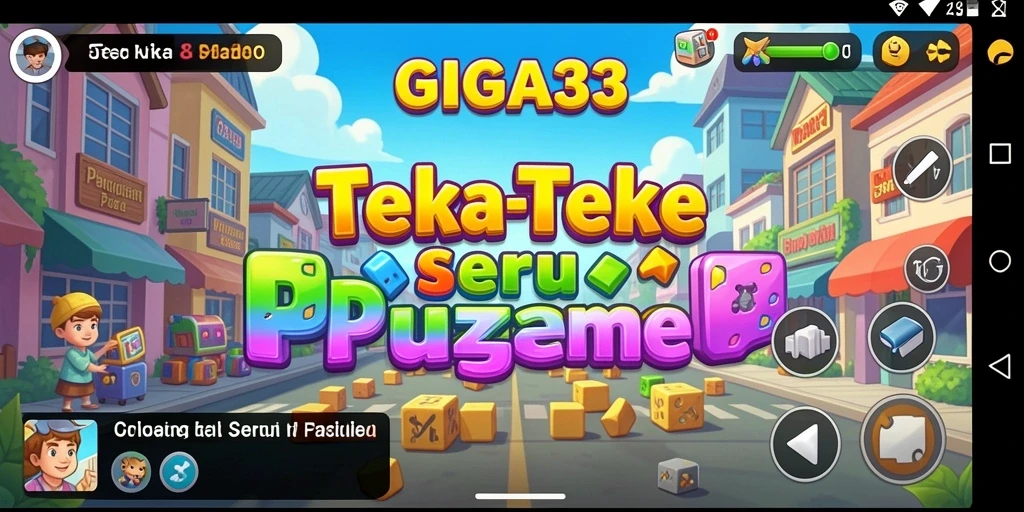 Gambar utama GIGA33 menunjukkan gameplay Puzzle yang mendebarkan.