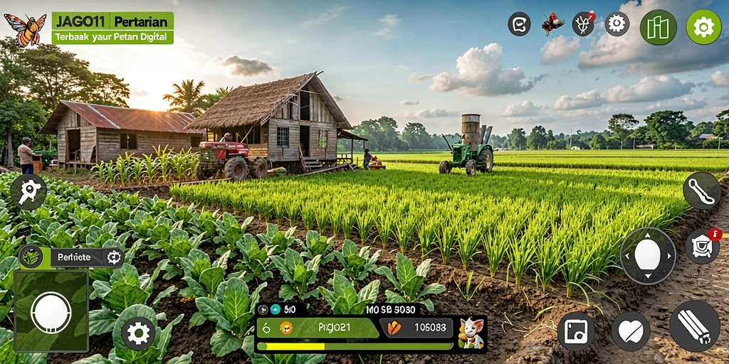 Screenshot JAGO11 menampilkan gameplay seru dalam bertani.
