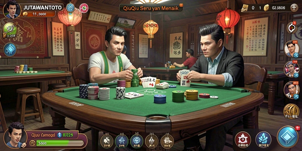 Screenshot permainan QiuQiu JUTAWANTOTO yang menarik.