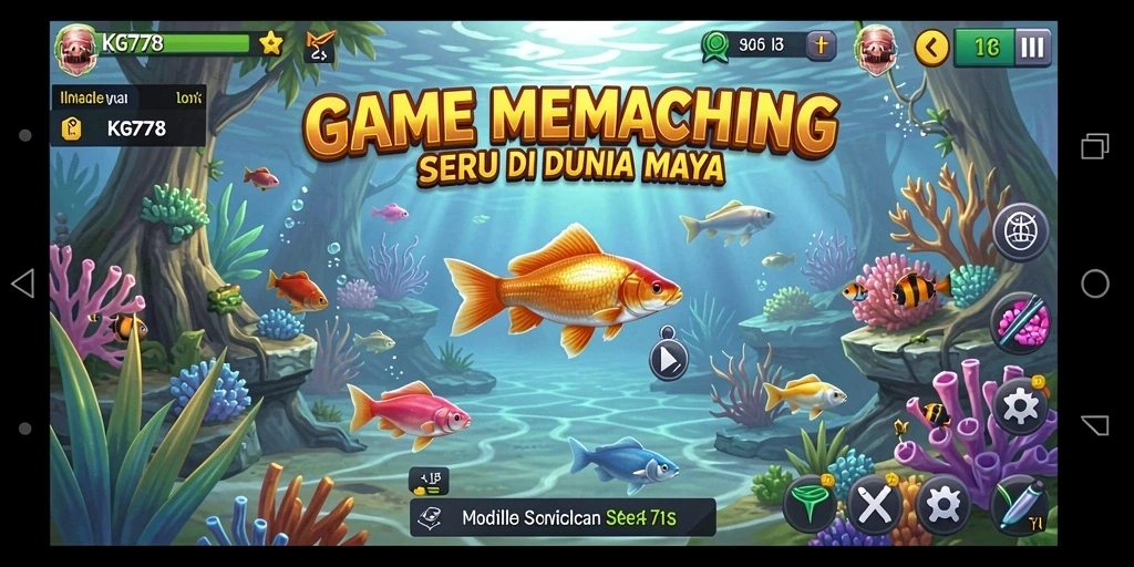 Tampilan menakjubkan dari gameplay KG778 yang penuh aksi memancing.