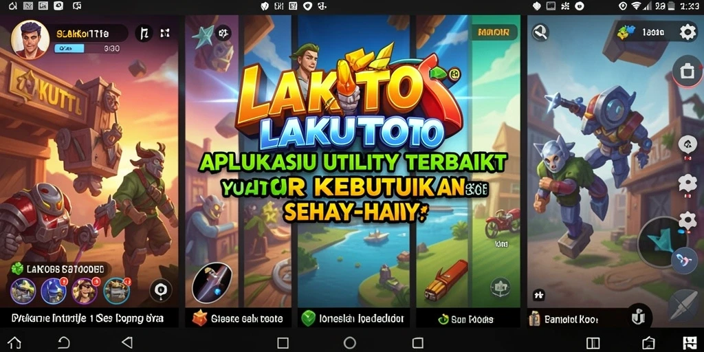 Tangkapan layar dari aplikasi LAKUTOTO menampilkan antarmuka yang bersih dan mudah digunakan.