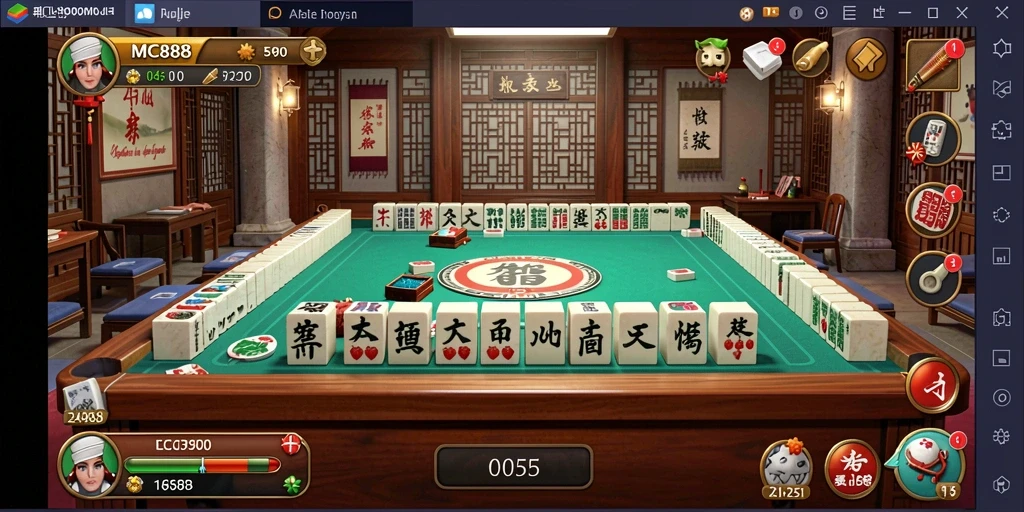 Gameplay Mahjong seru dalam MC888 dengan grafis menawan.