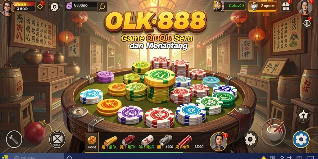 Screenshot utama OLX888 yang menunjukkan gameplay QiuQiu yang menarik.