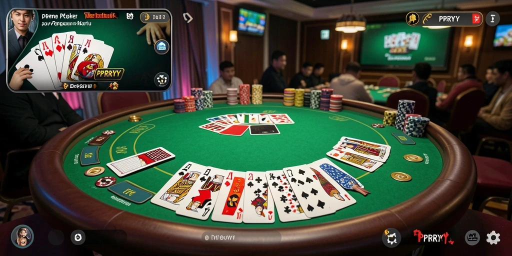 Screenshot menampilkan gameplay Poker yang menarik dan menantang.