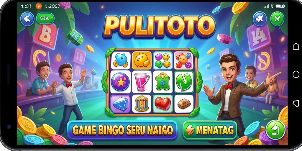 Tampilan gameplay PULITOTO yang menarik dengan fitur Bingo.