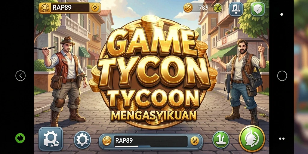 Screenshot dari gameplay RAP89 dengan grafik menarik dan fitur Tycoon.