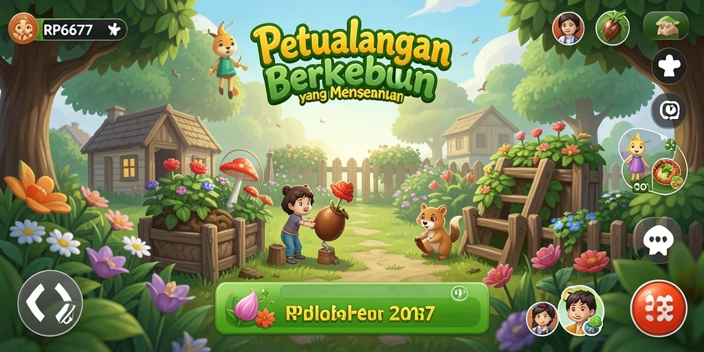Tampilan gameplay menakjubkan dari RP6677 saat bertani di ladang.