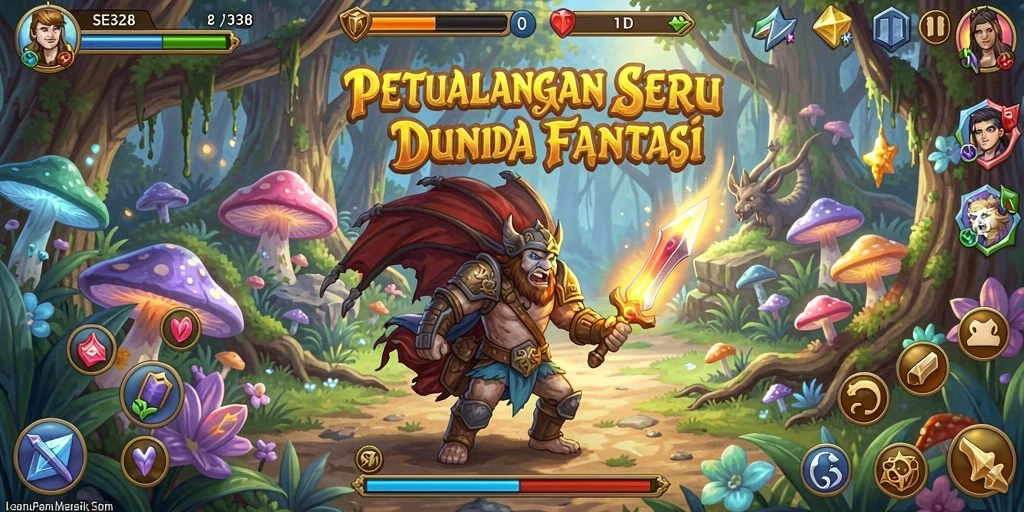 Tampilan utama gameplay SE328 menampilkan aksi petualangan yang mendebarkan.