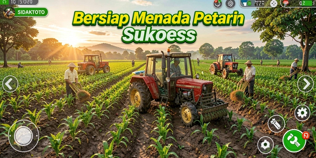 Tampilan gameplay menakjubkan dalam SIDAKTOTO yang menunjukkan pertanian yang produktif.