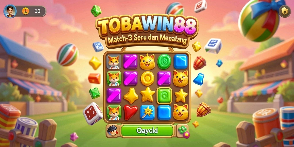Tampilan gameplay TOBAWIN88 yang menarik dan penuh warna.