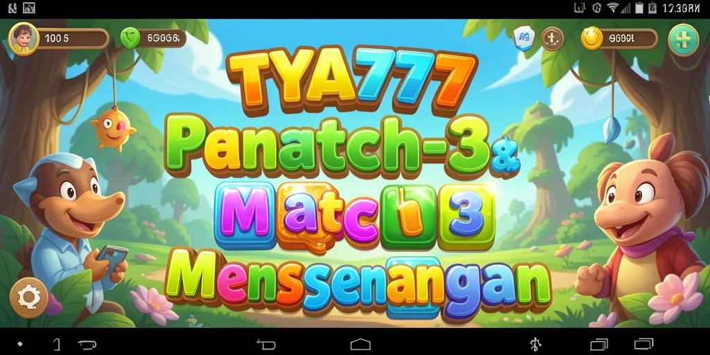 Screenshot utama menunjukkan gameplay seru dalam permainan Match-3.