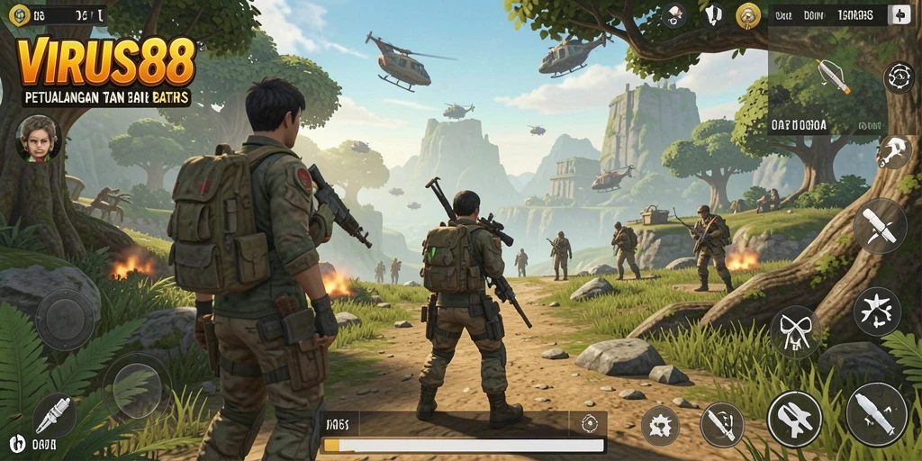 Tampilan layar gameplay yang menampilkan petualangan di dunia Open World.