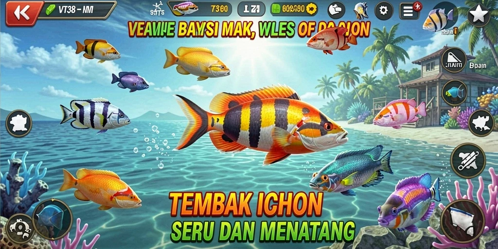 Tangkapan layar gameplay VT38 yang mendebarkan dengan aksi Tembak Ikan.